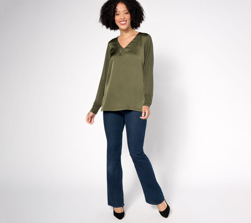 Belle by Kim Gravel Mixed Media Sateen Front Top — View 15