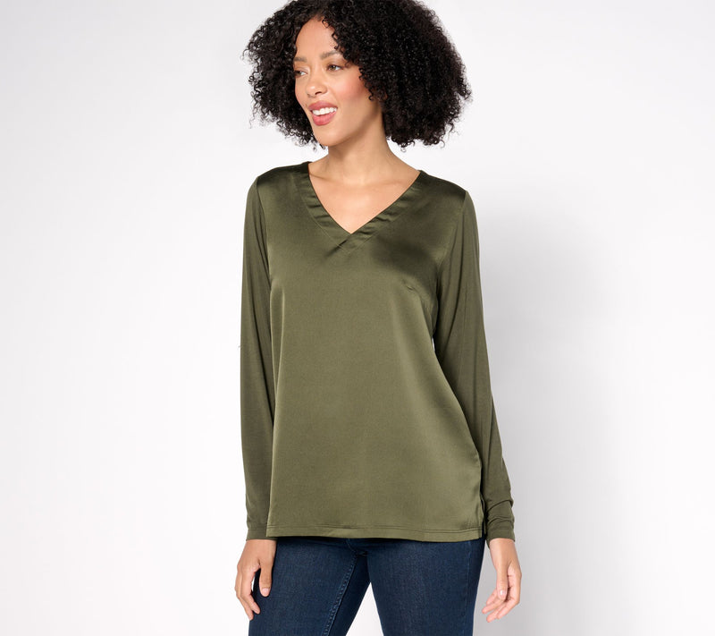 Belle by Kim Gravel Mixed Media Sateen Front Top — View 3