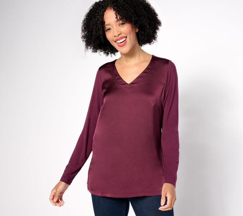 Belle by Kim Gravel Mixed Media Sateen Front Top — View 7