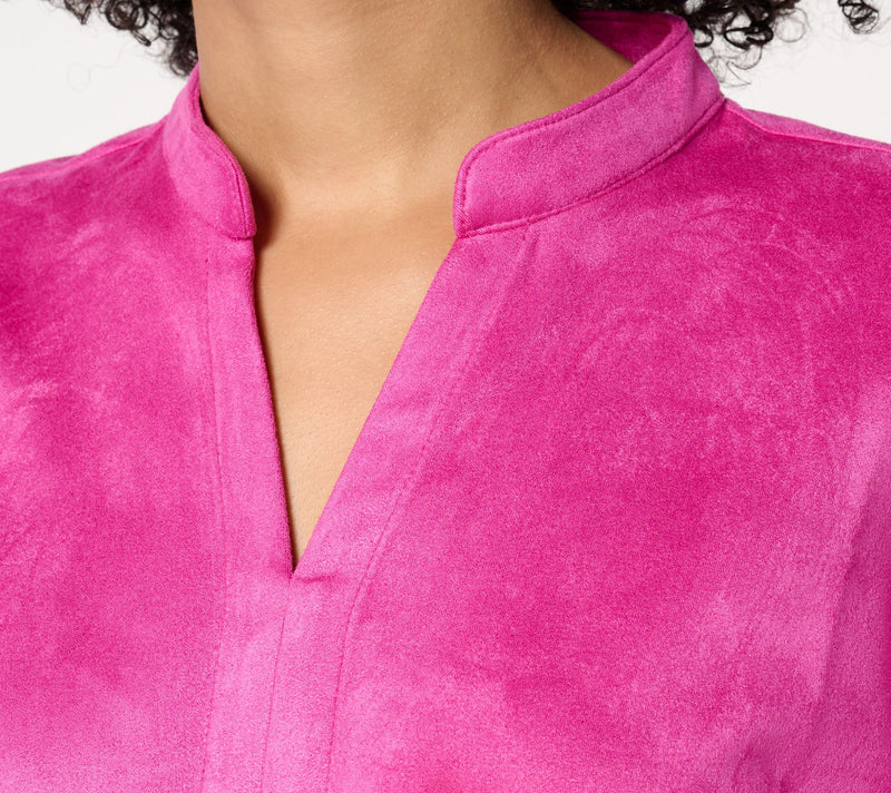 Belle Boho by Kim Gravel PerSuede Me Puff Sleeve Top — View 17