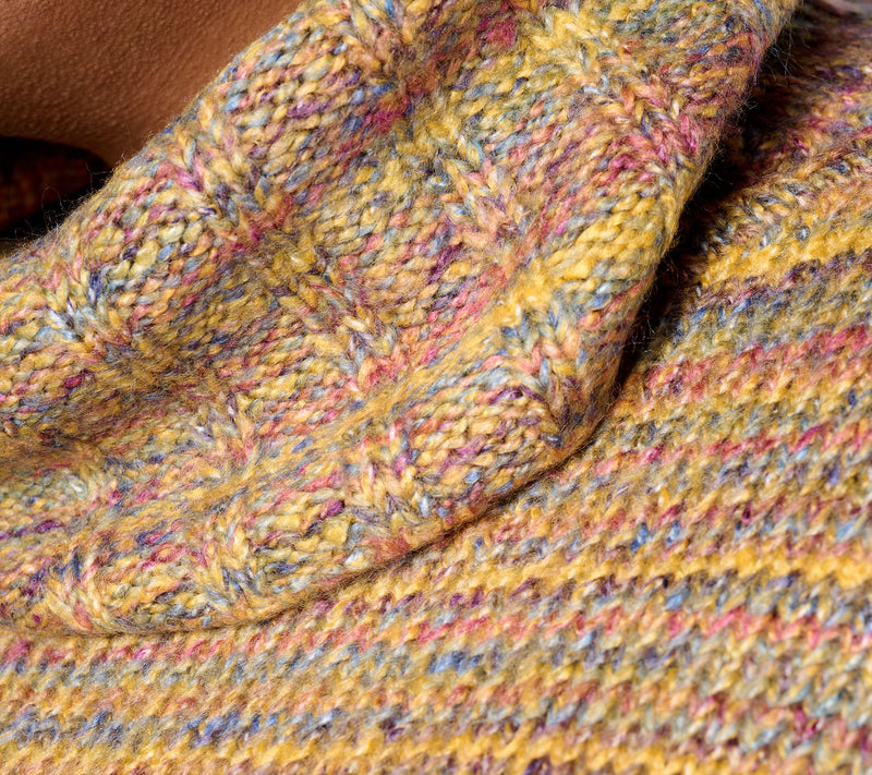 Belle Boho by Kim Gravel Rainbow Yarn Turtleneck Sweater — View 4
