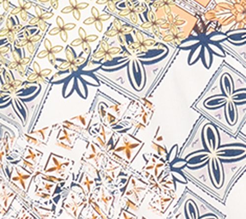 Belle Boho by Kim Gravel Patchwork Luxe Poplin Popover Blouse — View 4