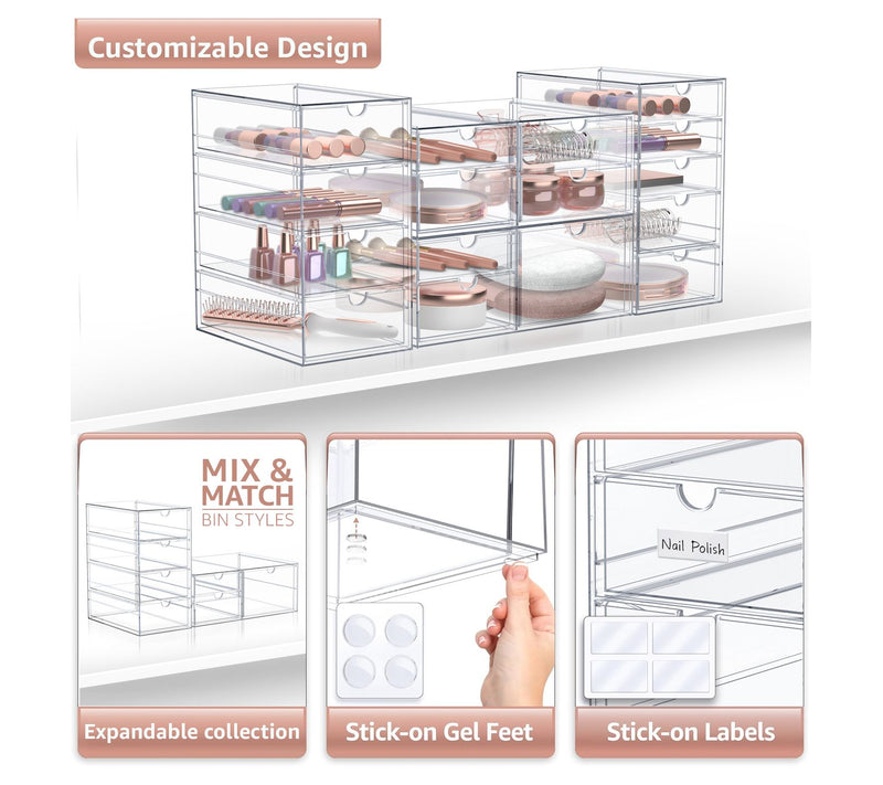 Sorbus 16-Drawer Acrylic Organizer for Makeup — View 6