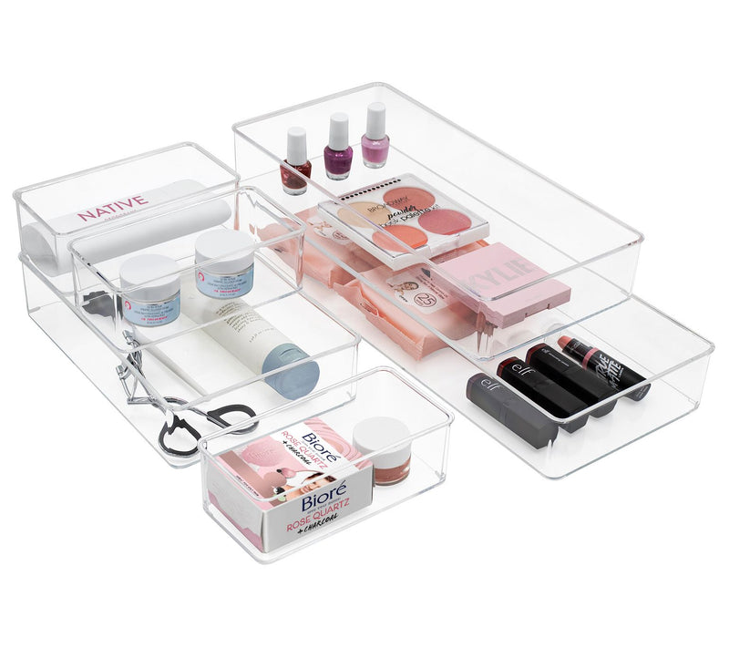 Sorbus 5-Piece Narrow Drawer Organizer Set for Makeup — View 4