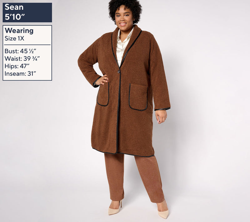 NIC+ZOE Trimmed Teddy Coat — View 2