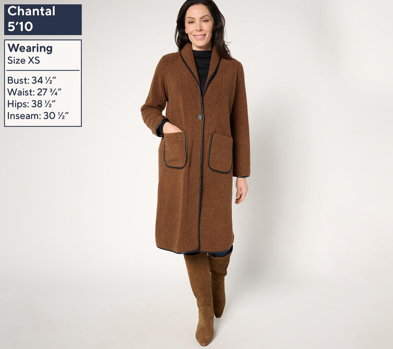 NIC+ZOE Trimmed Teddy Coat — View 3