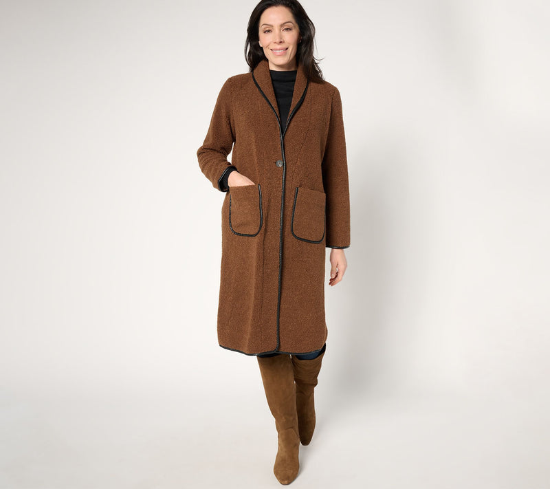 NIC+ZOE Trimmed Teddy Coat — Main view