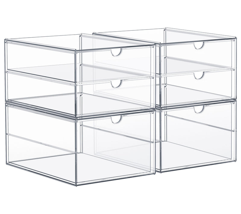 Sorbus 6-Drawer Clear Stackable Makeup Organize r — View 3