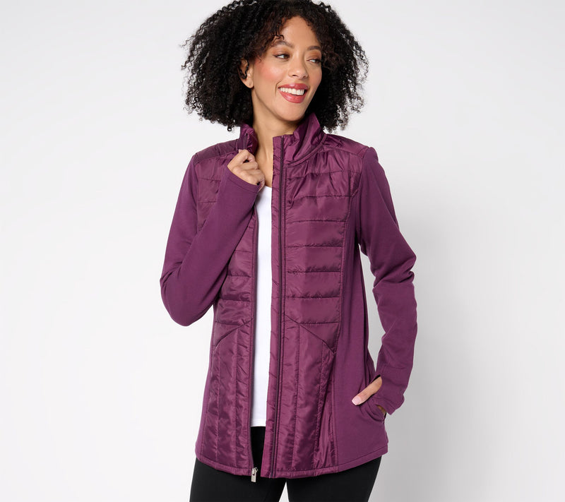 Sport Savvy Mixed Media Quilted Jacket — View 5