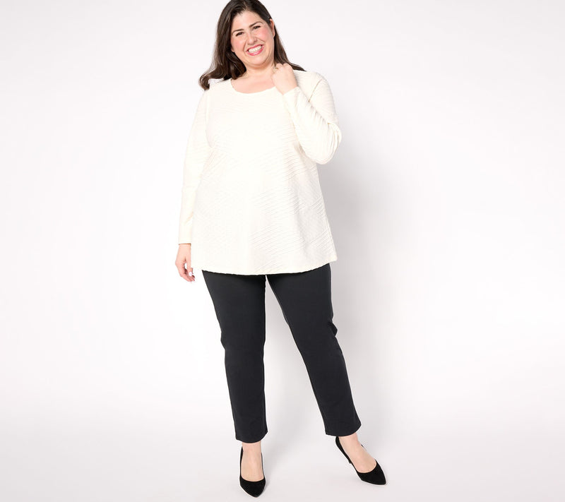 Women with Control Regular Textured Knit Top & Bottom Set — Main view