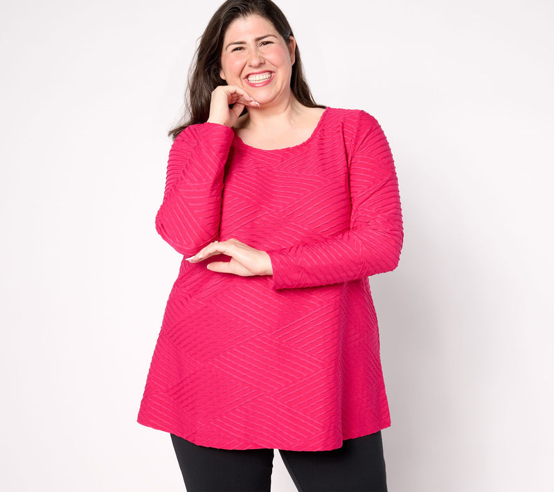 Women with Control Petite Textured Knit Top & Bottom Set — View 9