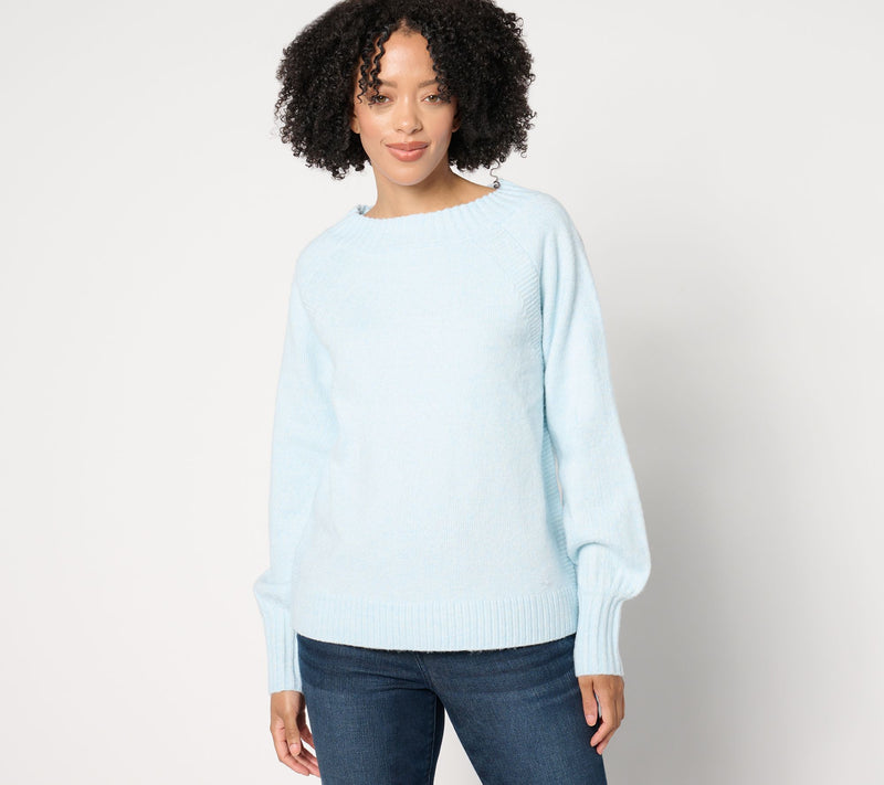 Me by Jennie Garth Bailey Boatneck Sweater with Raglan Detail — View 11