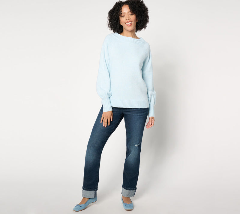Me by Jennie Garth Bailey Boatneck Sweater with Raglan Detail — View 3