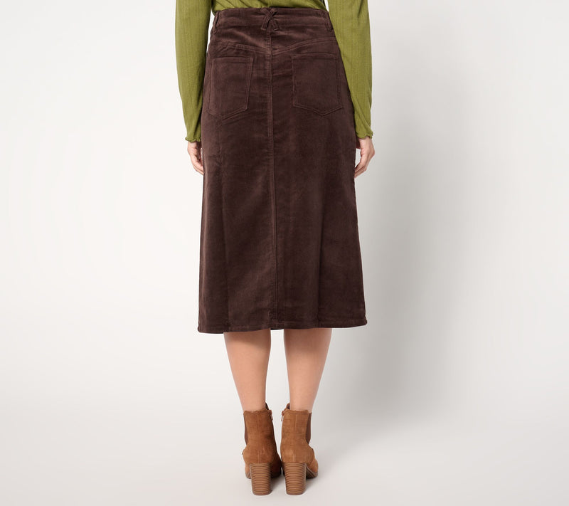 Me by Jennie Garth Regular Colette Corduroy Midi Skirt — View 6