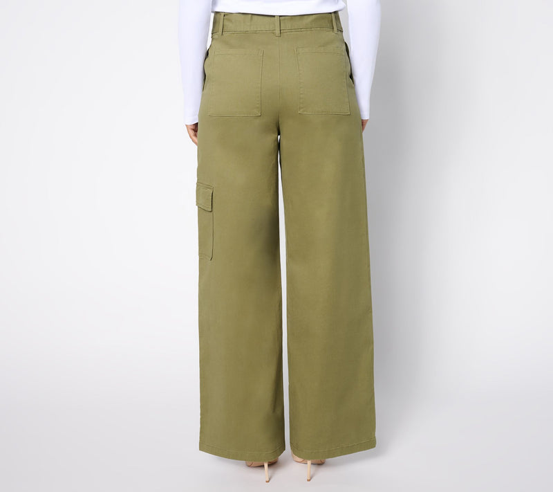 Me by Jennie Garth Regular Rowen Wide Leg Pants with Self Belt — View 8