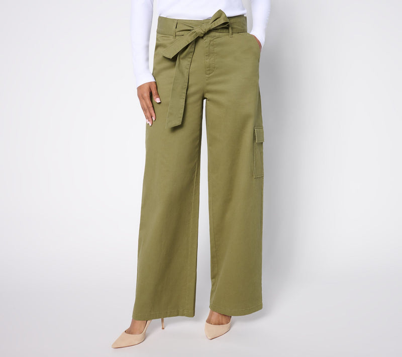 Me by Jennie Garth Regular Rowen Wide Leg Pants with Self Belt — View 7