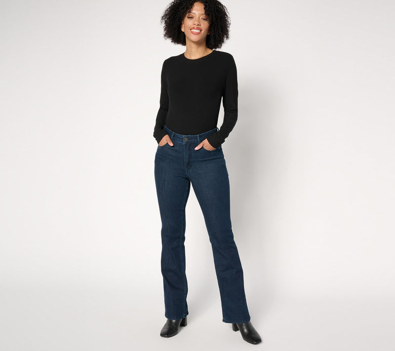 BEAUTIFUL by Lawrence Zarian Regular Baby Boot Jean- Indigo — View 6