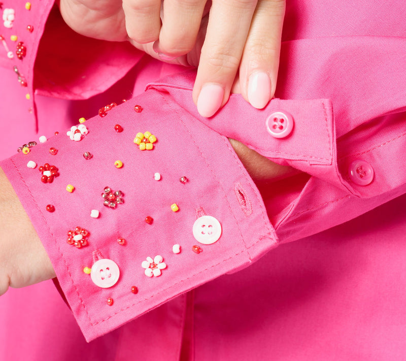 by Stacy London Addable Beaded Poplin Collar & Cuffs — View 4