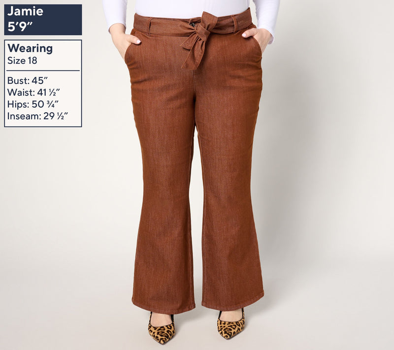 Studio Park x Shawn Killinger Regular Self-Belted FlareJean-Mocha — View 2