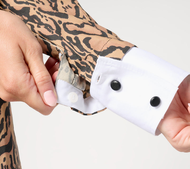 by Stacy London Addable Faux Leather Collar & Cuffs — View 3