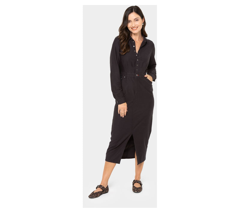 Peace Love World Denim Regular Knit Long Sleeve Dress — View 7