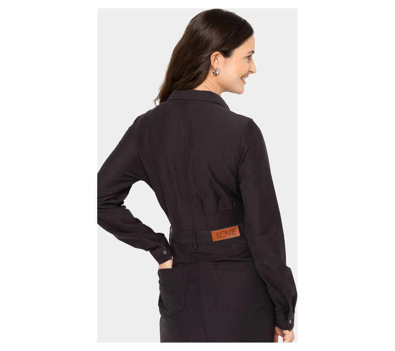 Peace Love World Denim Regular Knit Long Sleeve Dress — View 9