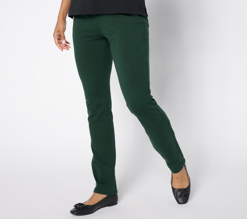 Quacker Factory DreamJeannes Tall Flat Waist Slim-Leg Pants — View 9