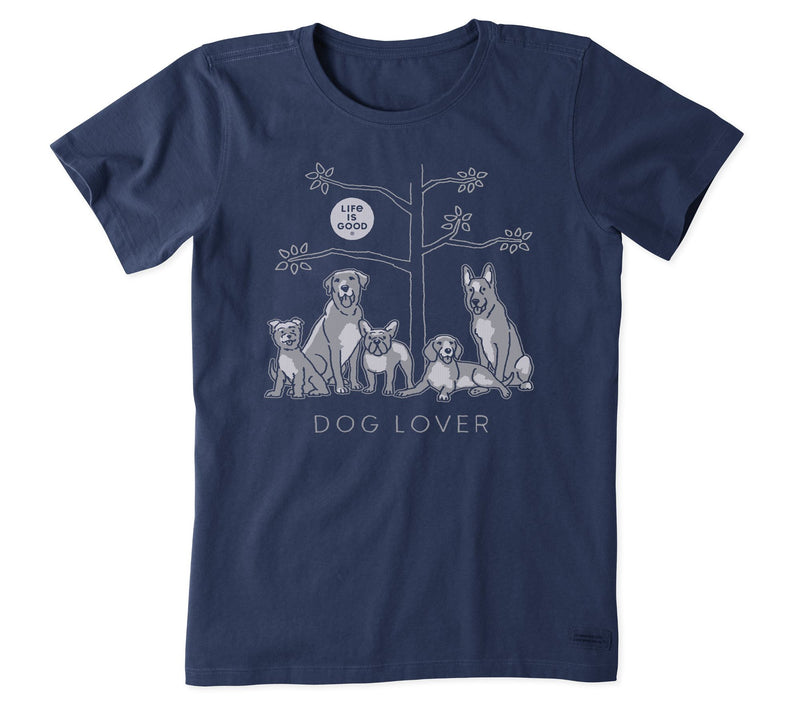 Life is Good Women's Dog Lover Tree Crusher Tee — Main view