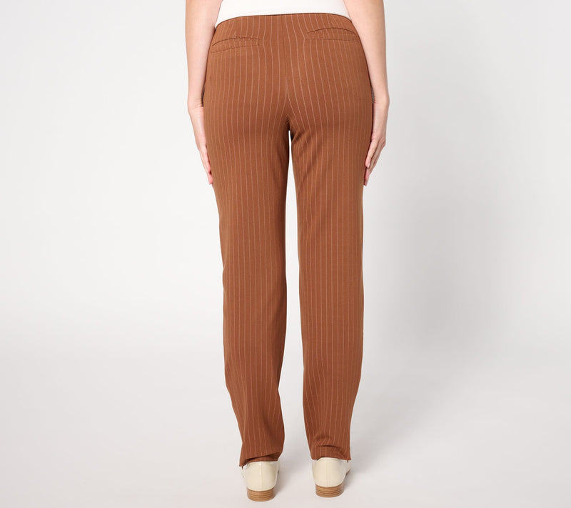 Isaac Mizrahi Live! Regular Yarn Dye Stripe Full Length Pants — View 8