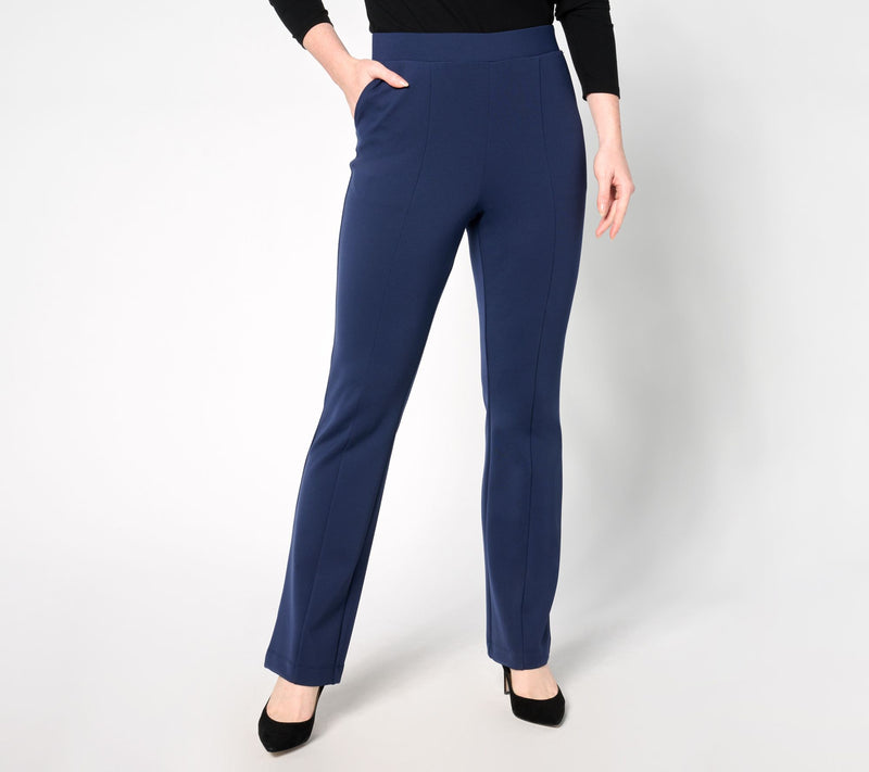 Isaac Mizrahi Live! Tall Icon Crepe Baby Bootcut Pants — View 3