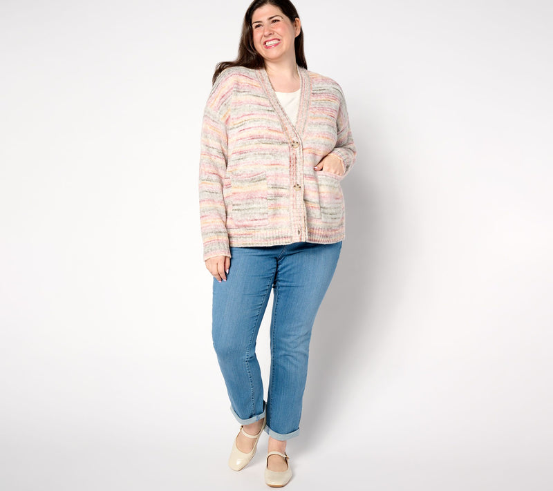 Me by Jennie Garth Cara Space Dye Cardigan — View 3