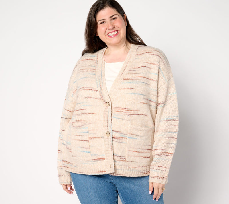 Me by Jennie Garth Cara Space Dye Cardigan — Main view