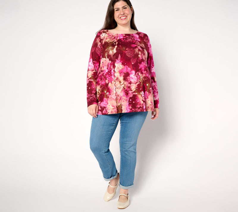 Women with Control Ballet Neck Top w/ Detail Seaming — View 9