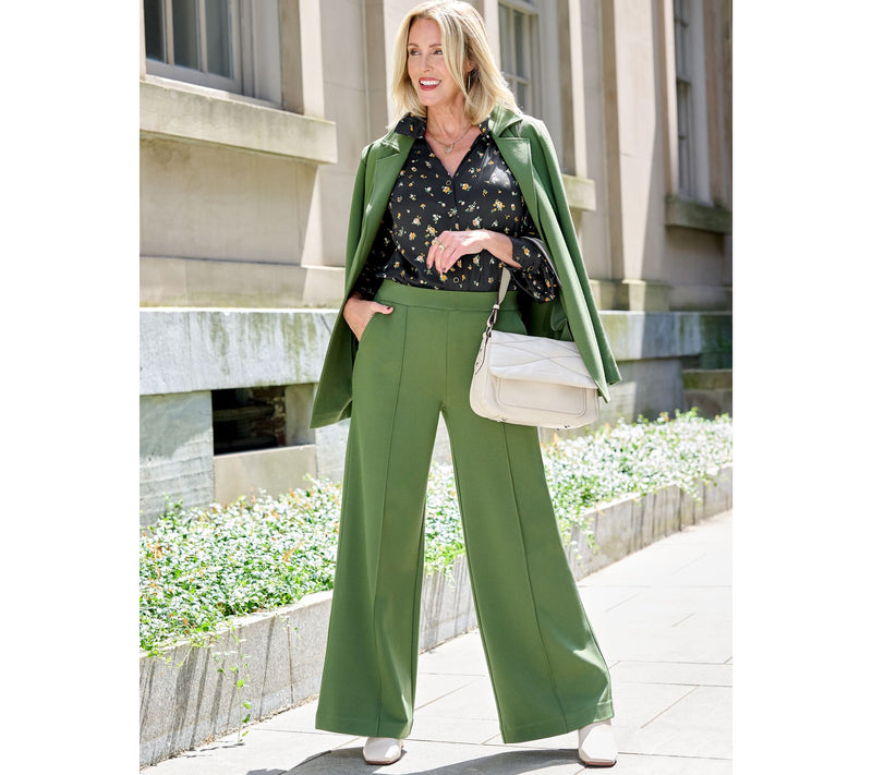Isaac Mizrahi Live! Petite Sublime Stretch Ponte Wrap Jacket w/ Belt — View 13