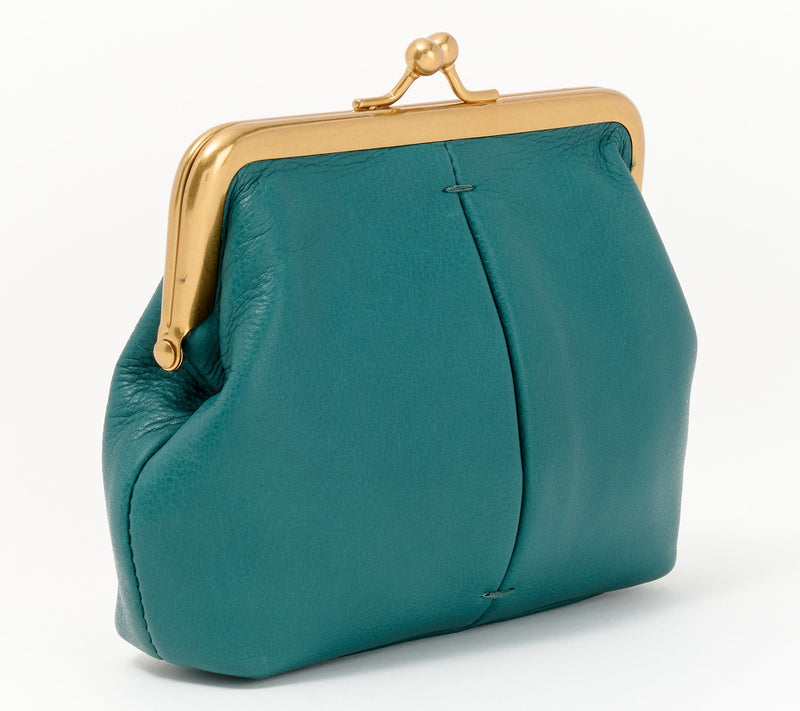 American Leather Co. Wolfe Frame Leather Kisslock Clutch — View 3