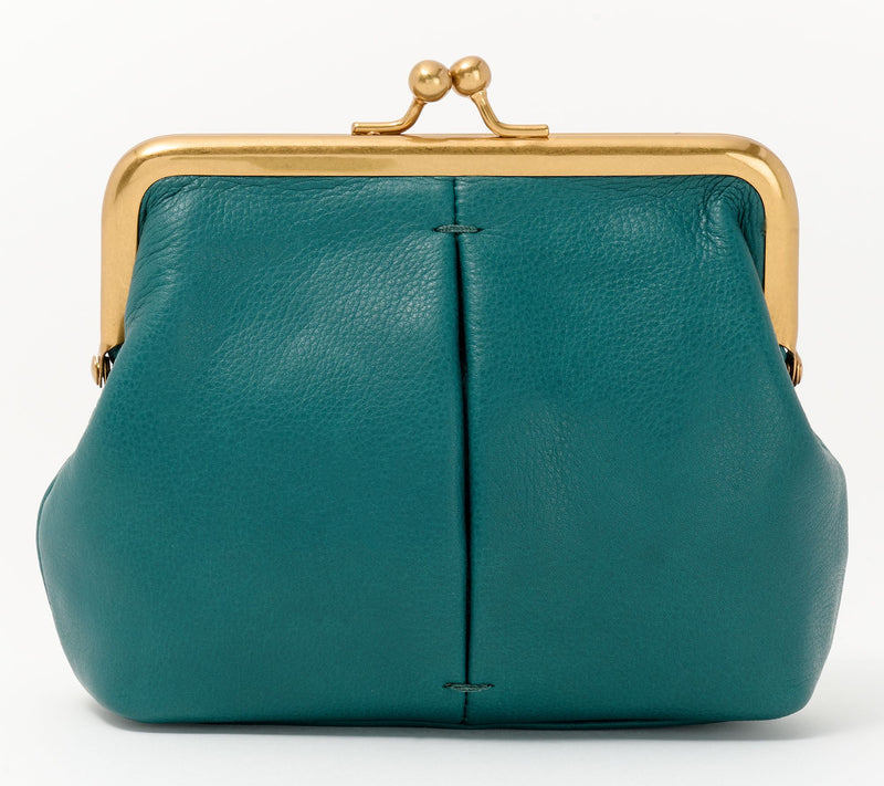 American Leather Co. Wolfe Frame Leather Kisslock Clutch — Main view
