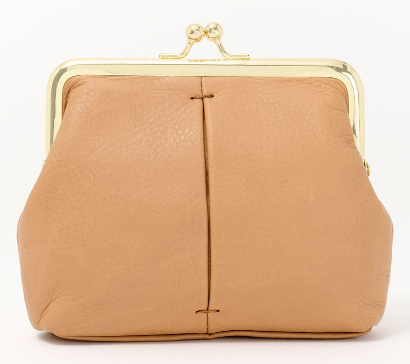 American Leather Co. Wolfe Frame Leather Kisslock Clutch — View 15