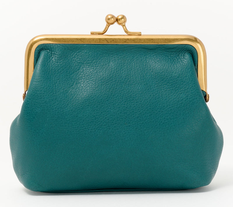 American Leather Co. Wolfe Frame Leather Kisslock Clutch — View 2