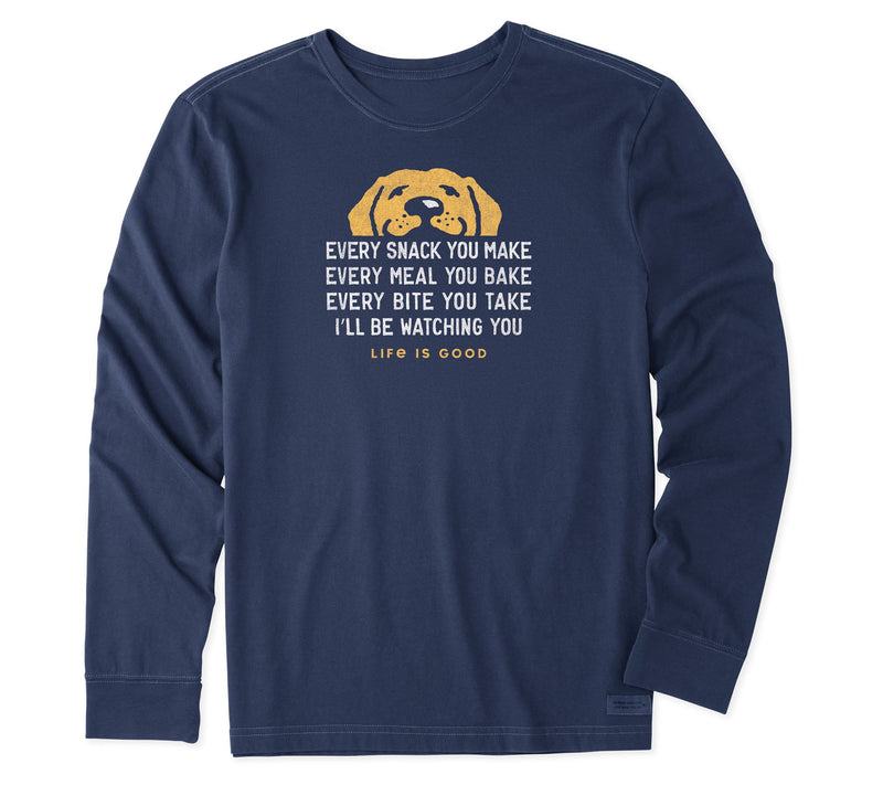 Life is Good Men's I'll Be Watching You CrusherL/S Tee — View 5