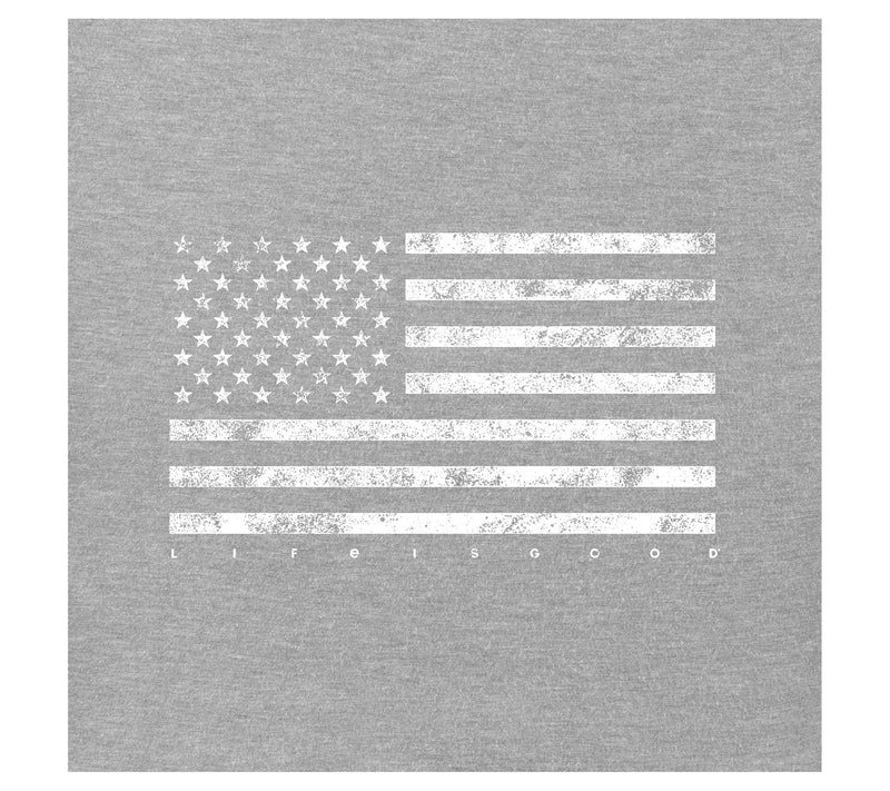 Life is Good Men's Classic Flag USA Crusher Tee — View 4