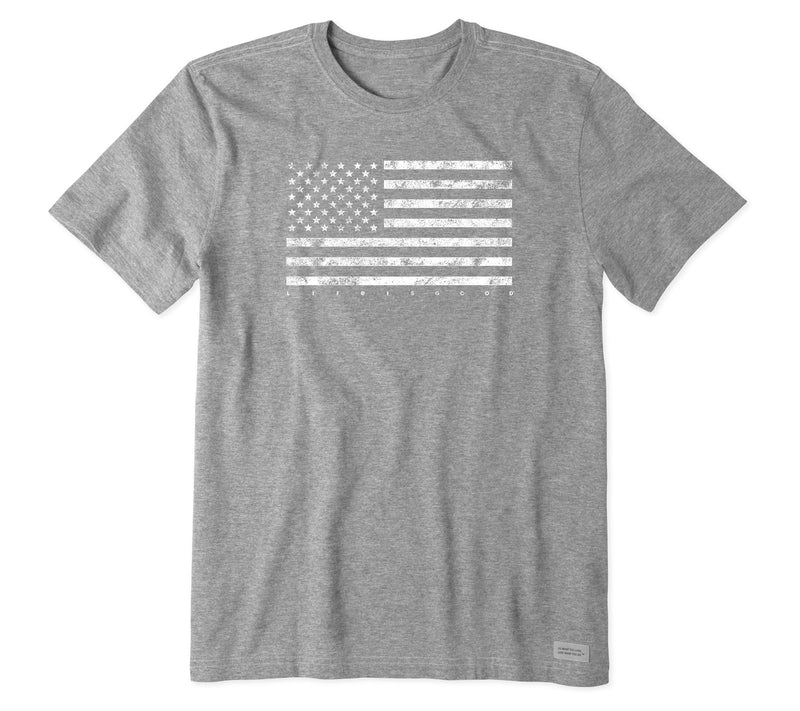 Life is Good Men's Classic Flag USA Crusher Tee — Main view