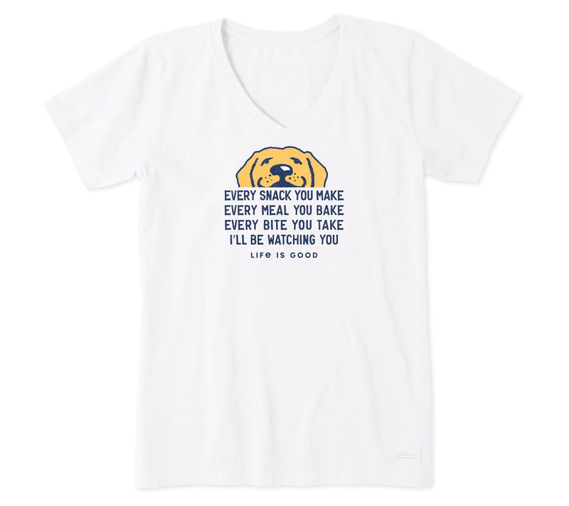 Life is Good Wo mens I'll Be Wa tching You Crus her V-Neck Tee — View 3