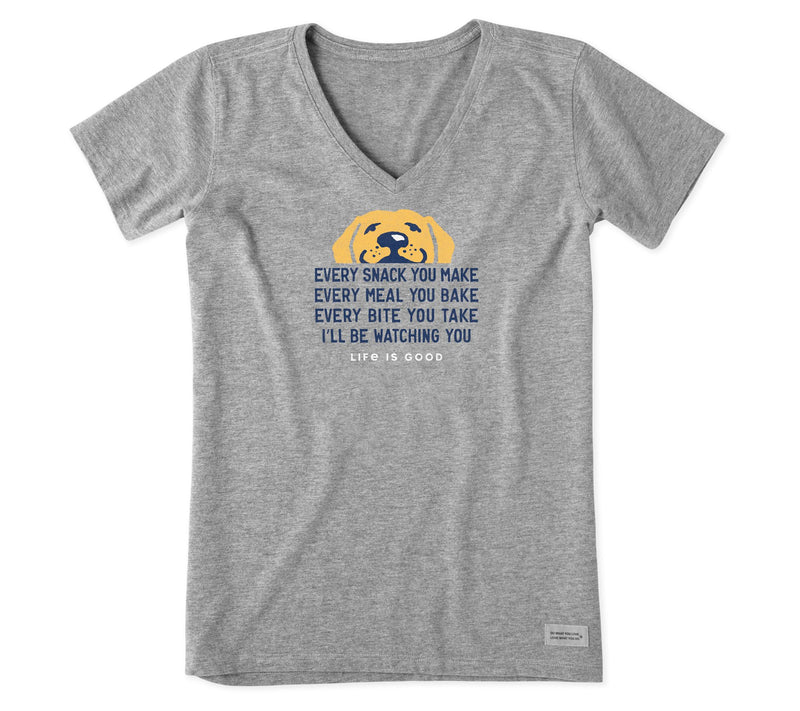 Life is Good Wo mens I'll Be Wa tching You Crus her V-Neck Tee — View 5