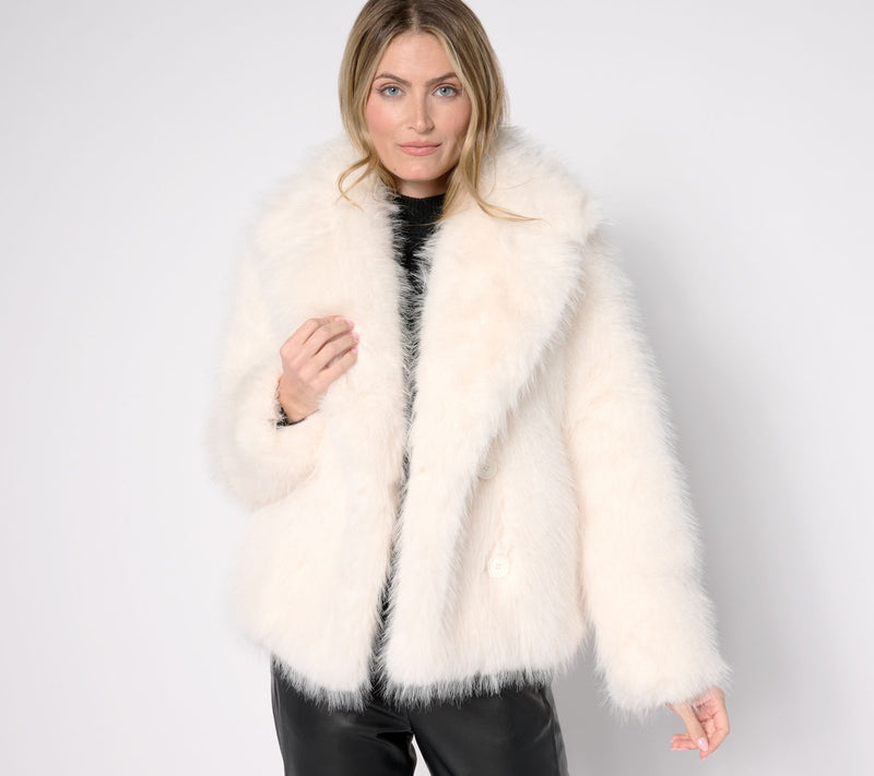 Donna Salyers Fabulous Furs Sofia Swish Faux Fur Coat — View 3