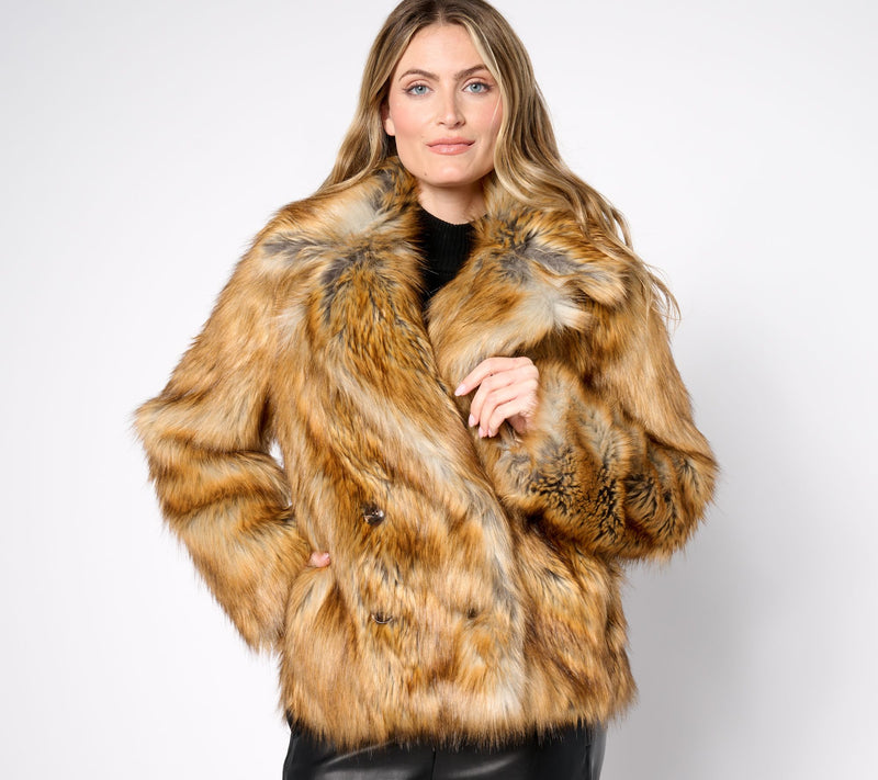 Donna Salyers Fabulous Furs Sofia Swish Faux Fur Coat — View 7
