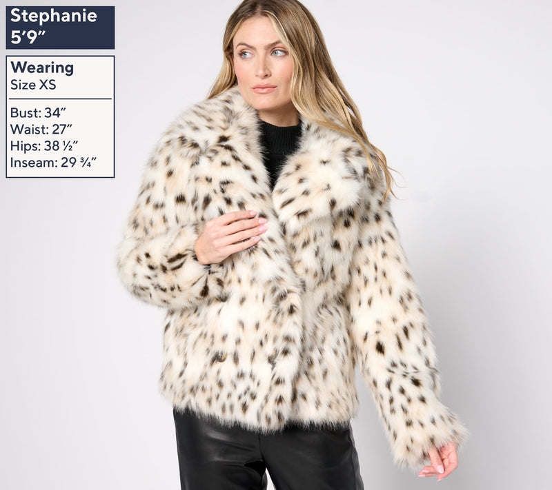Donna Salyers Fabulous Furs Sofia Swish Faux Fur Coat — View 10