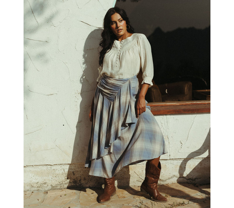 Me by Jennie Garth Regular Ynez Woven Ankle Skirt — View 6