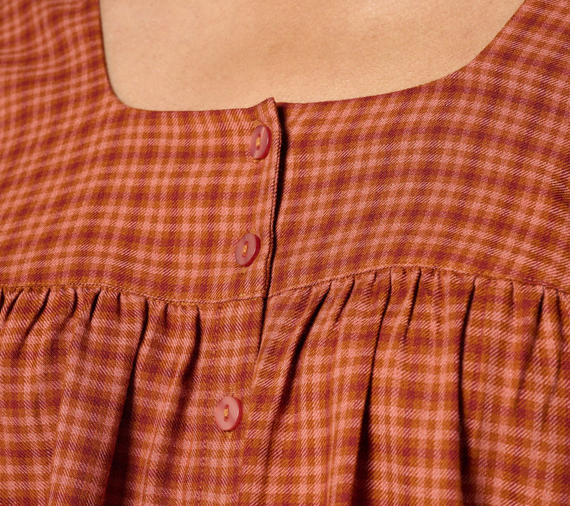 Me by Jennie Garth Harlow Printed Square Neck Blouse — View 10