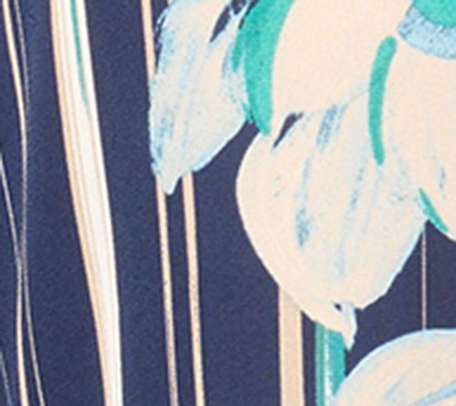 Dennis Basso Printed Woven Blouse with Balloon Sleeve — View 4