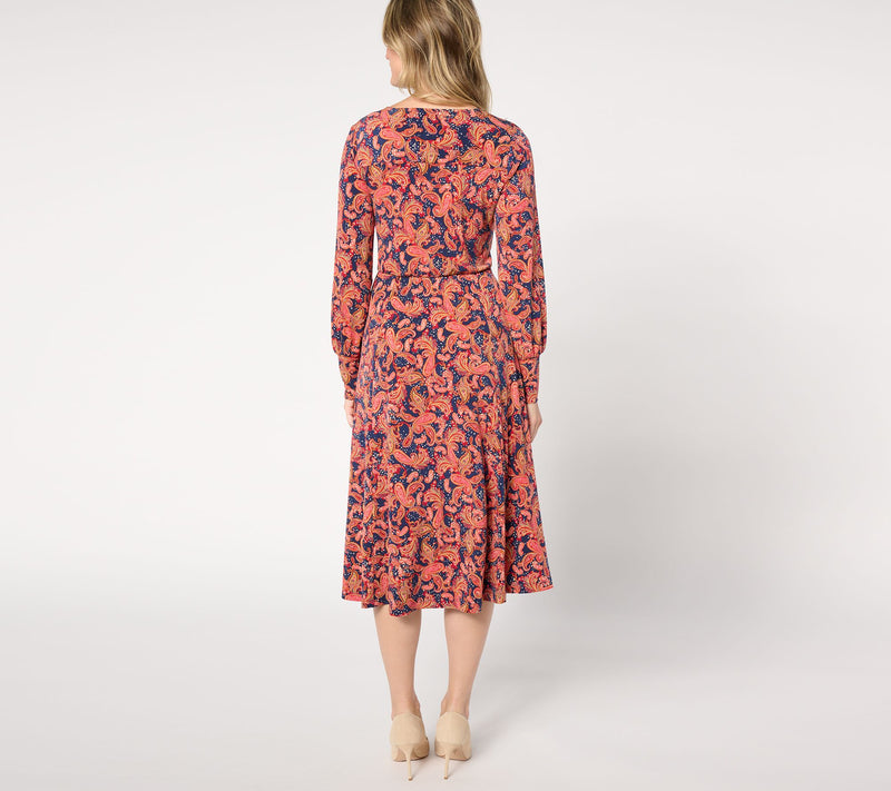 Studio Park X Jane Treacy Regular Faux Wrap Knit Dress — View 8